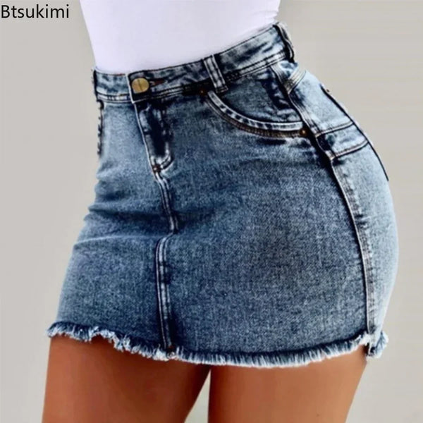 Trendy High Waisted Mini Denim Skirt - TrendsetterbyTracy Boutique
