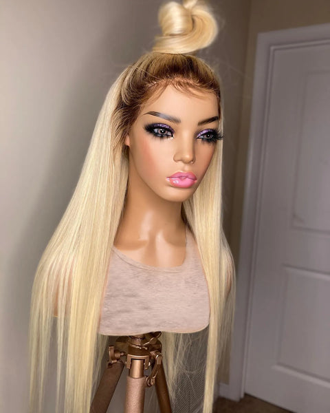 Trendy Brazilian Virgin Lace Frontal Human Hair Wig With Closure - TrendsetterbyTracy Boutique