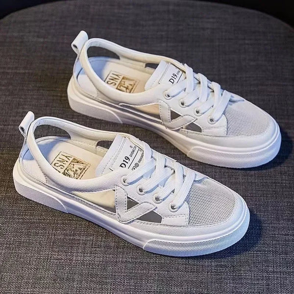 Trendy Hollow Out Low Heel Tennis Shoes