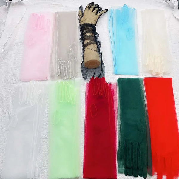 Trendy Transparent Ultra Thin Long Dress Gloves - TrendsetterbyTracy Boutique