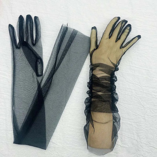 Trendy Transparent Ultra Thin Long Dress Gloves - TrendsetterbyTracy Boutique