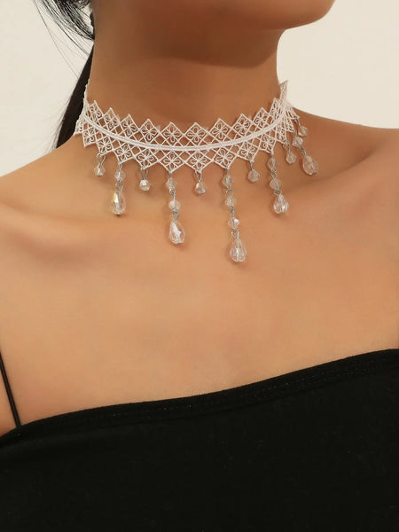 Trendy Lace Black Goddess Choker Necklace
