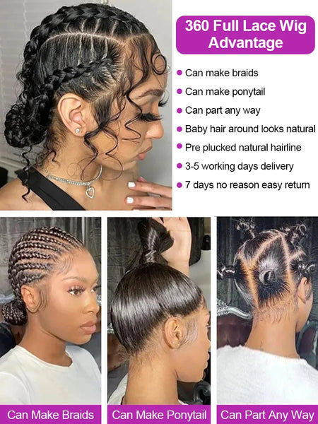 Trendy Human Egyptian Goddess Bone Straight Lace Wig