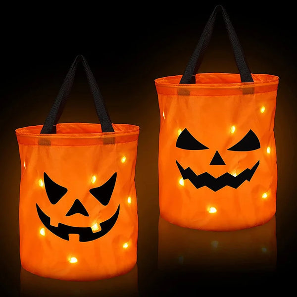 Trendy Halloween Led Light Trick Or Treat Candy Bag