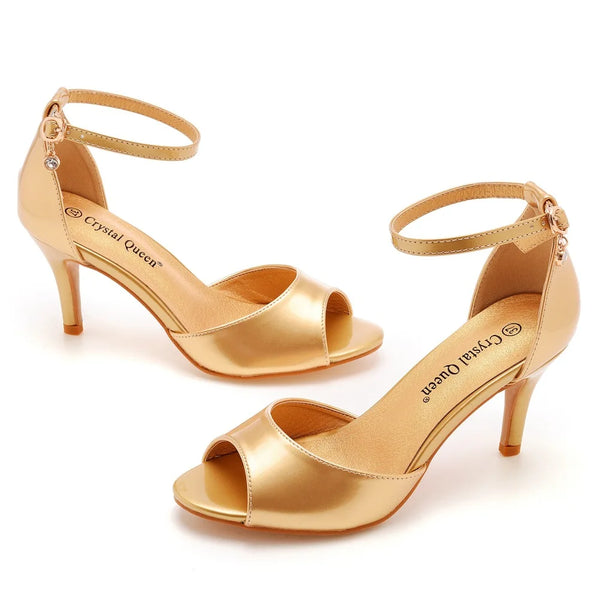 Trendy Peep Toe Low Heel Sandals