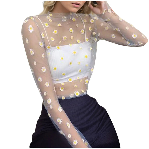 Trendy Sheer Mesh Spaghetti Strap Tank Top
