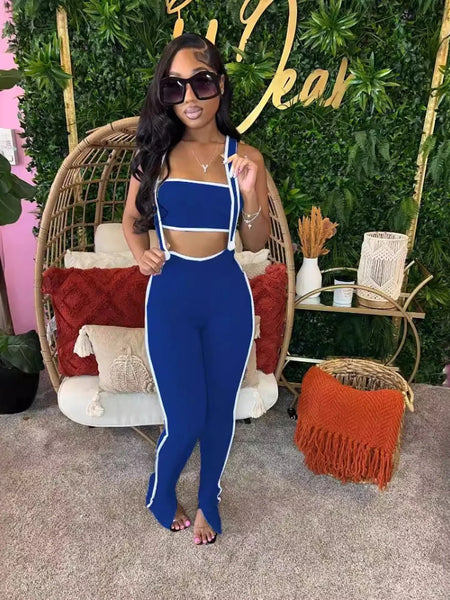 Trendy Strapless Solid Color Crop Top With Suspenders White Lining