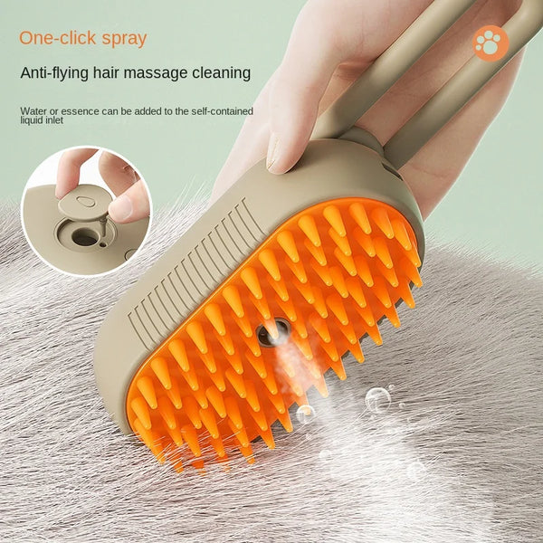 Trendy Steam 3 in 1 Electric Massage Pet Grooming Brush - TrendsetterbyTracy Boutique