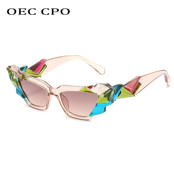 Trendy Retro Mosaic Style Sunglasses