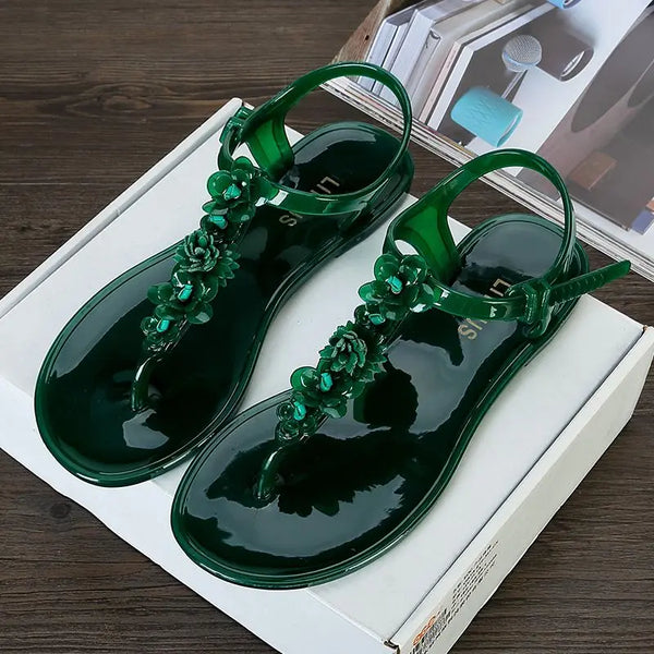 Trendy Low Gel Fashion Floral Sandals