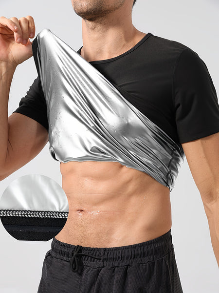 Trendy Sauna Short Sleeve Sweat Shirt