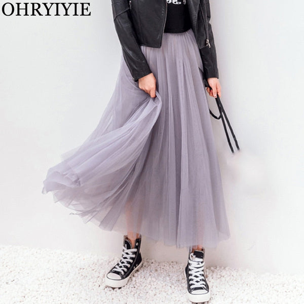 Trendy High Waist Mesh Tutu Skirt - TrendsetterbyTracy Boutique