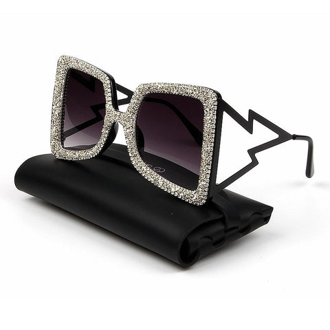 Trendy Big Frame Bling Sunglasses - TrendsetterbyTracy Boutique