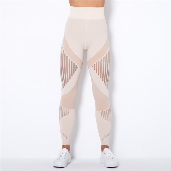 Trendy Mesh High Waist Seamless Leggings - TrendsetterbyTracy Boutique