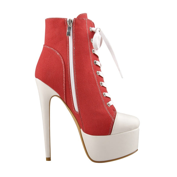 Trendy Canvas High Heels - TrendsetterbyTracy Boutique