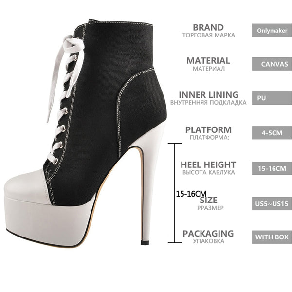 Trendy Canvas High Heels - TrendsetterbyTracy Boutique
