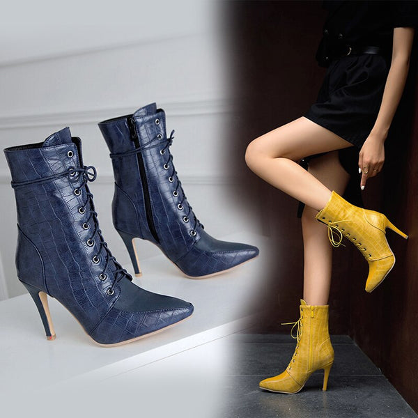 Trendy Ankle High Heel Boots - TrendsetterbyTracy Boutique