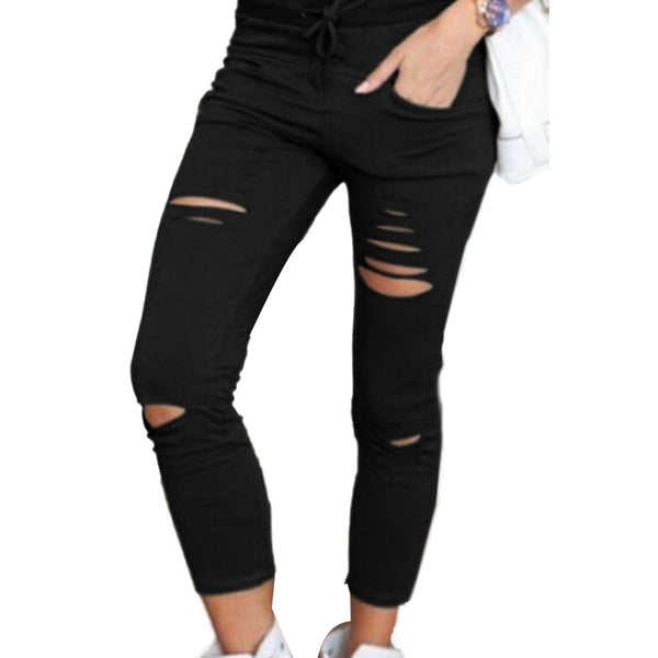 Trendy Comfy Highwaist Drawstring Rigid Jeggings - TrendsetterbyTracy Boutique
