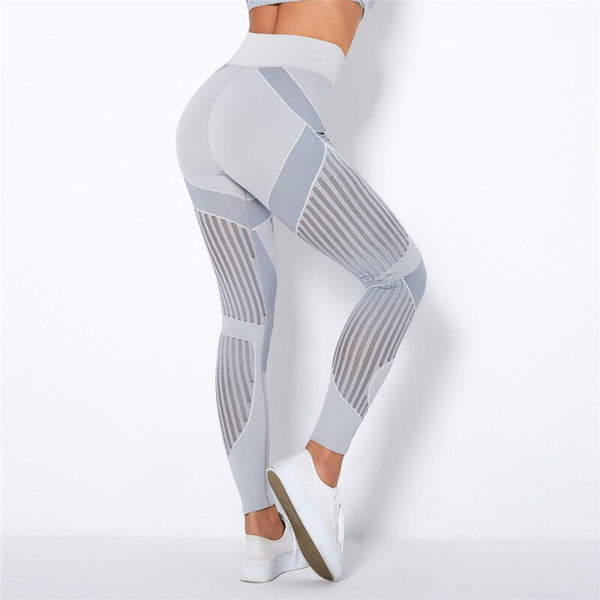 Trendy Mesh High Waist Seamless Leggings - TrendsetterbyTracy Boutique