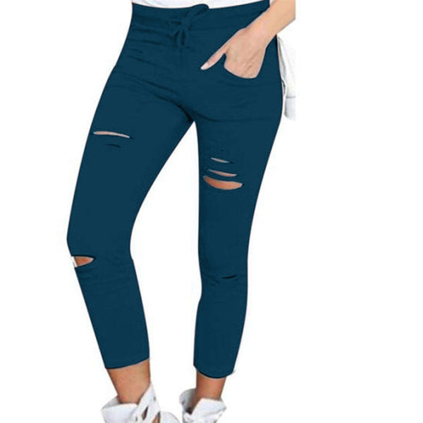 Trendy Comfy Highwaist Drawstring Rigid Jeggings - TrendsetterbyTracy Boutique