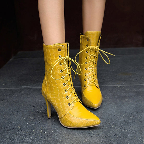 Trendy Ankle High Heel Boots - TrendsetterbyTracy Boutique
