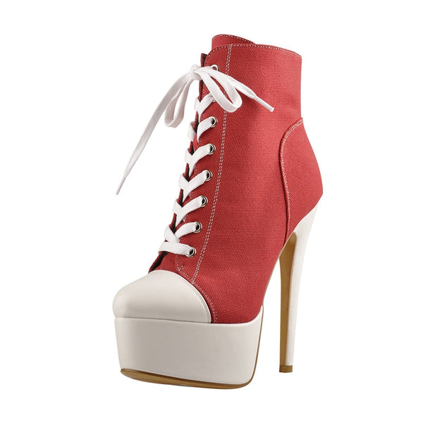 Trendy Canvas High Heels - TrendsetterbyTracy Boutique