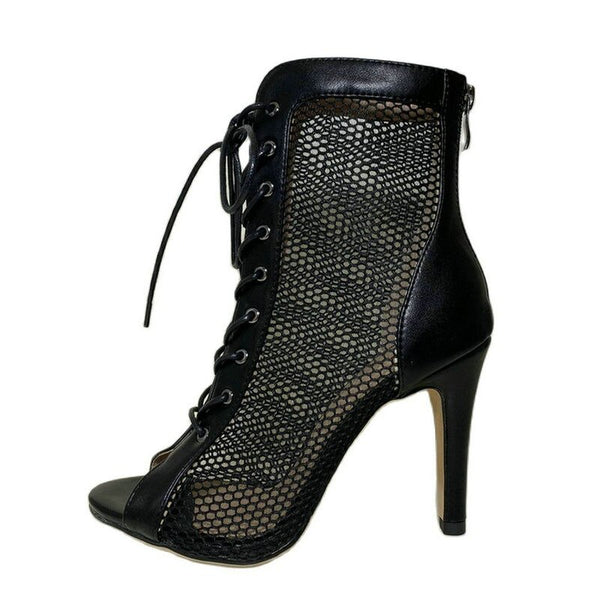 Trendy Ballroom Mesh Dance Heel Boots - TrendsetterbyTracy Boutique