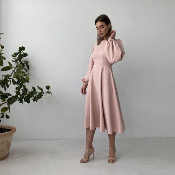 Trendy Backless Lantern Sleeve Dress - TrendsetterbyTracy Boutique