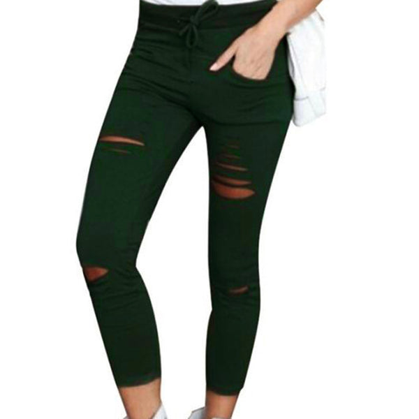 Trendy Comfy Highwaist Drawstring Rigid Jeggings - TrendsetterbyTracy Boutique