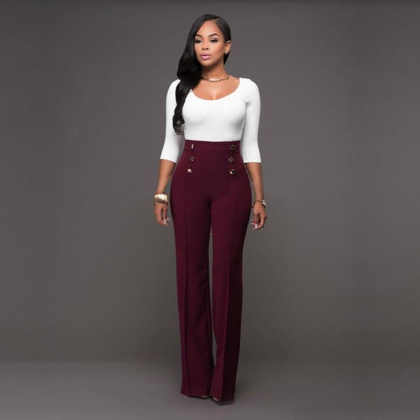 Trendy High Waist Long Pants - TrendsetterbyTracy Boutique