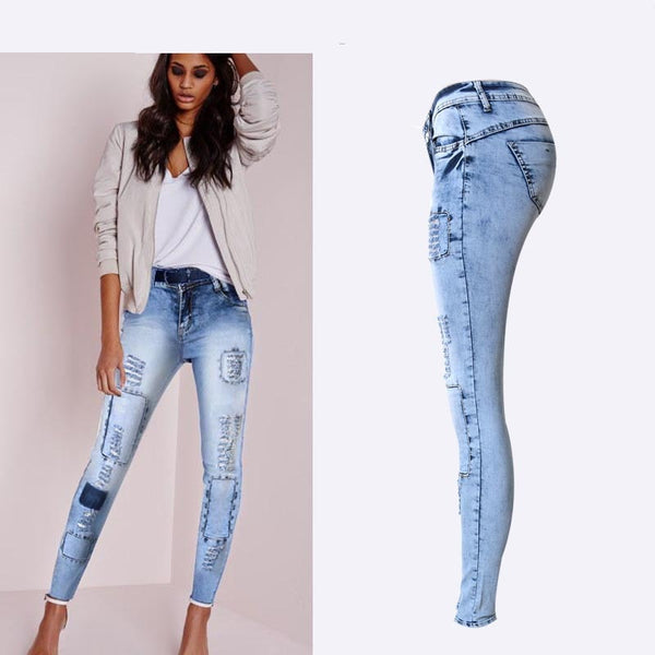 Trendy Rigid Low Waist Pencil Denim Jeans - TrendsetterbyTracy Boutique