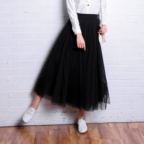 Trendy High Waist Mesh Tutu Skirt - TrendsetterbyTracy Boutique