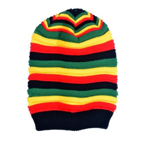 Trendy Jamaican Rasta Reggae Striped Beanie Hat - TrendsetterbyTracy Boutique