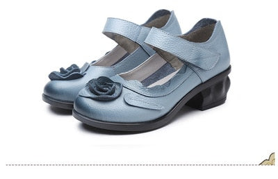 Trendy Retro Flower Round Toe Platform Shoes - TrendsetterbyTracy Boutique