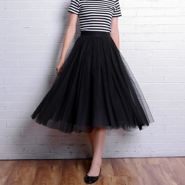 Trendy High Waist Mesh Tutu Skirt - TrendsetterbyTracy Boutique