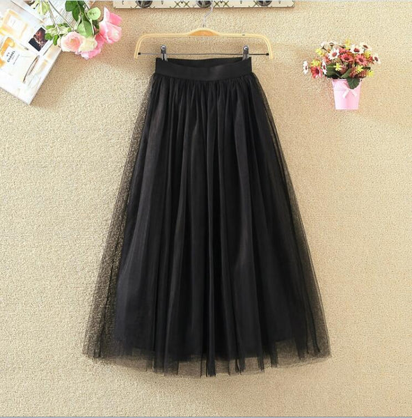 Trendy High Waist Mesh Tutu Skirt - TrendsetterbyTracy Boutique