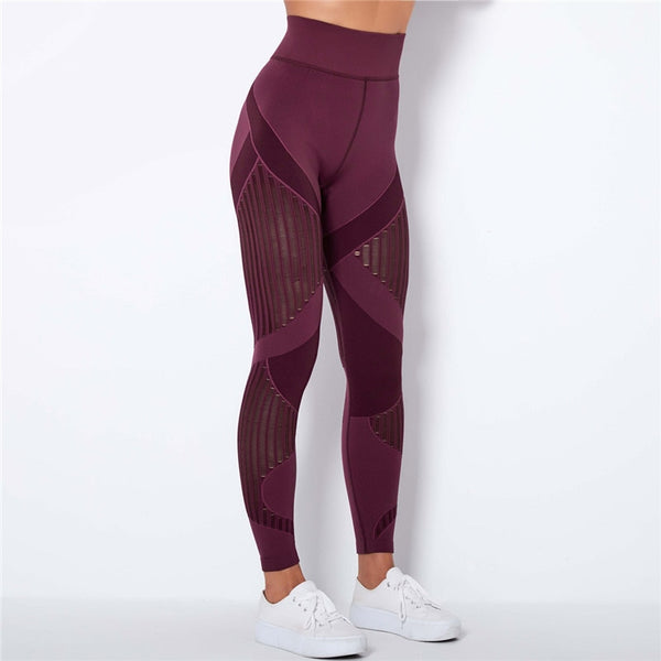 Trendy Mesh High Waist Seamless Leggings - TrendsetterbyTracy Boutique