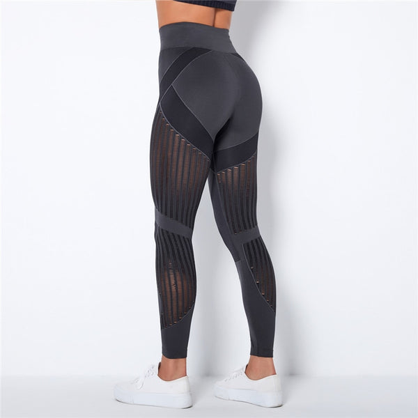 Trendy Mesh High Waist Seamless Leggings - TrendsetterbyTracy Boutique