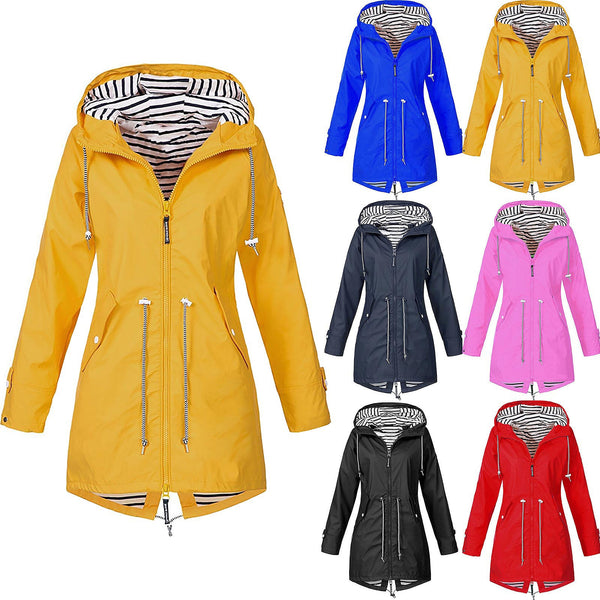 Trendy Hooded Rain Coat - TrendsetterbyTracy Boutique