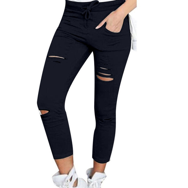 Trendy Comfy Highwaist Drawstring Rigid Jeggings - TrendsetterbyTracy Boutique