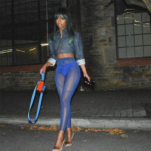 Trendy Mesh High Waist Leggings - TrendsetterbyTracy Boutique