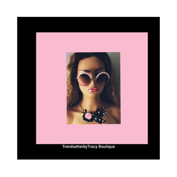 Trendy Pink Rose Floral Necklace Set. - TrendsetterbyTracy Boutique