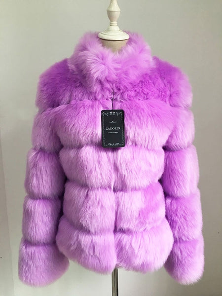 Trendy Faux Fur With Collar Winter Coat - TrendsetterbyTracy Boutique