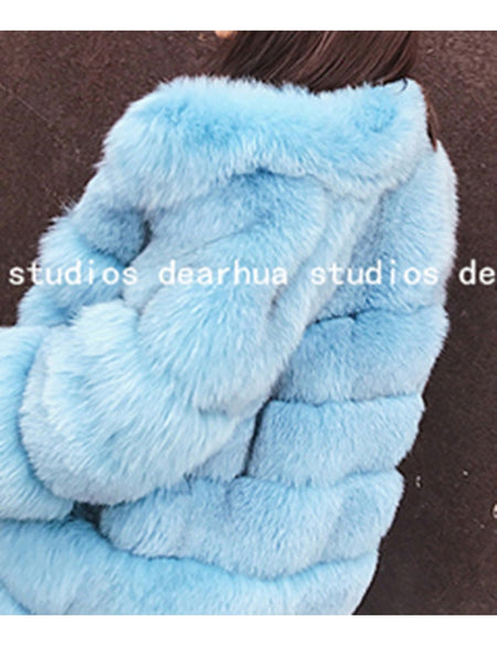 Trendy Faux Fur With Collar Winter Coat - TrendsetterbyTracy Boutique