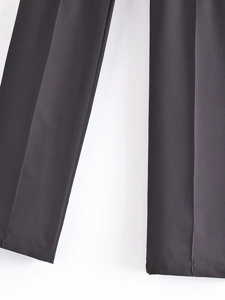 Trendy High Waist Straight Trouser Pants - TrendsetterbyTracy Boutique