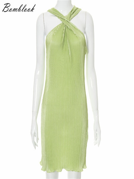 Trendy Off The Shoulder Halter Mini Dress - TrendsetterbyTracy Boutique