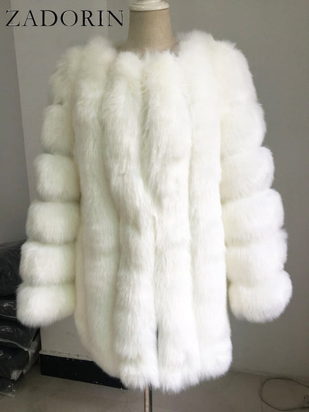 Trendy Faux Fur Mid Waist Coat - TrendsetterbyTracy Boutique