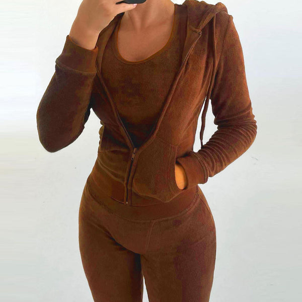 Trendy Two Piece Sweatsuit  With Hoodie - TrendsetterbyTracy Boutique