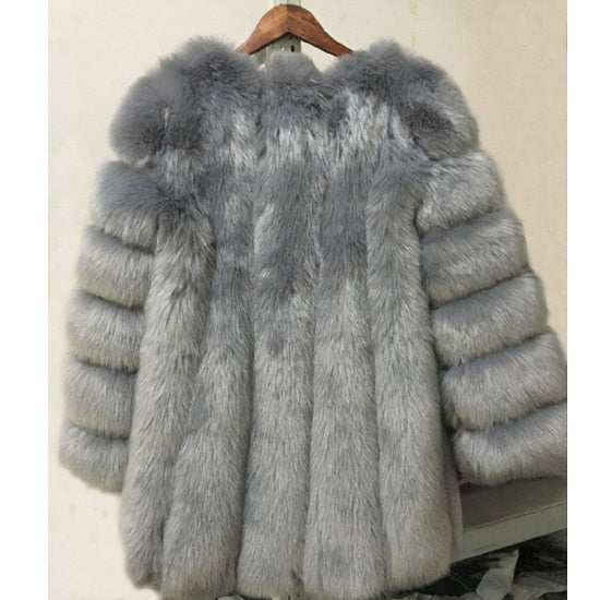 Trendy Faux Fur Mid Waist Coat - TrendsetterbyTracy Boutique