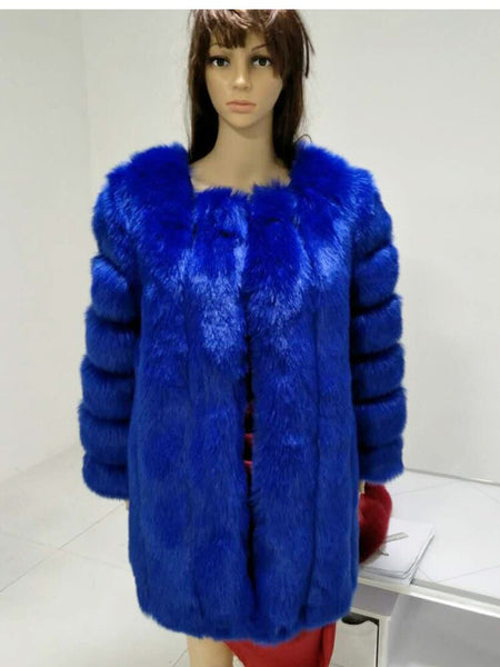 Trendy Faux Fur Mid Waist Coat - TrendsetterbyTracy Boutique